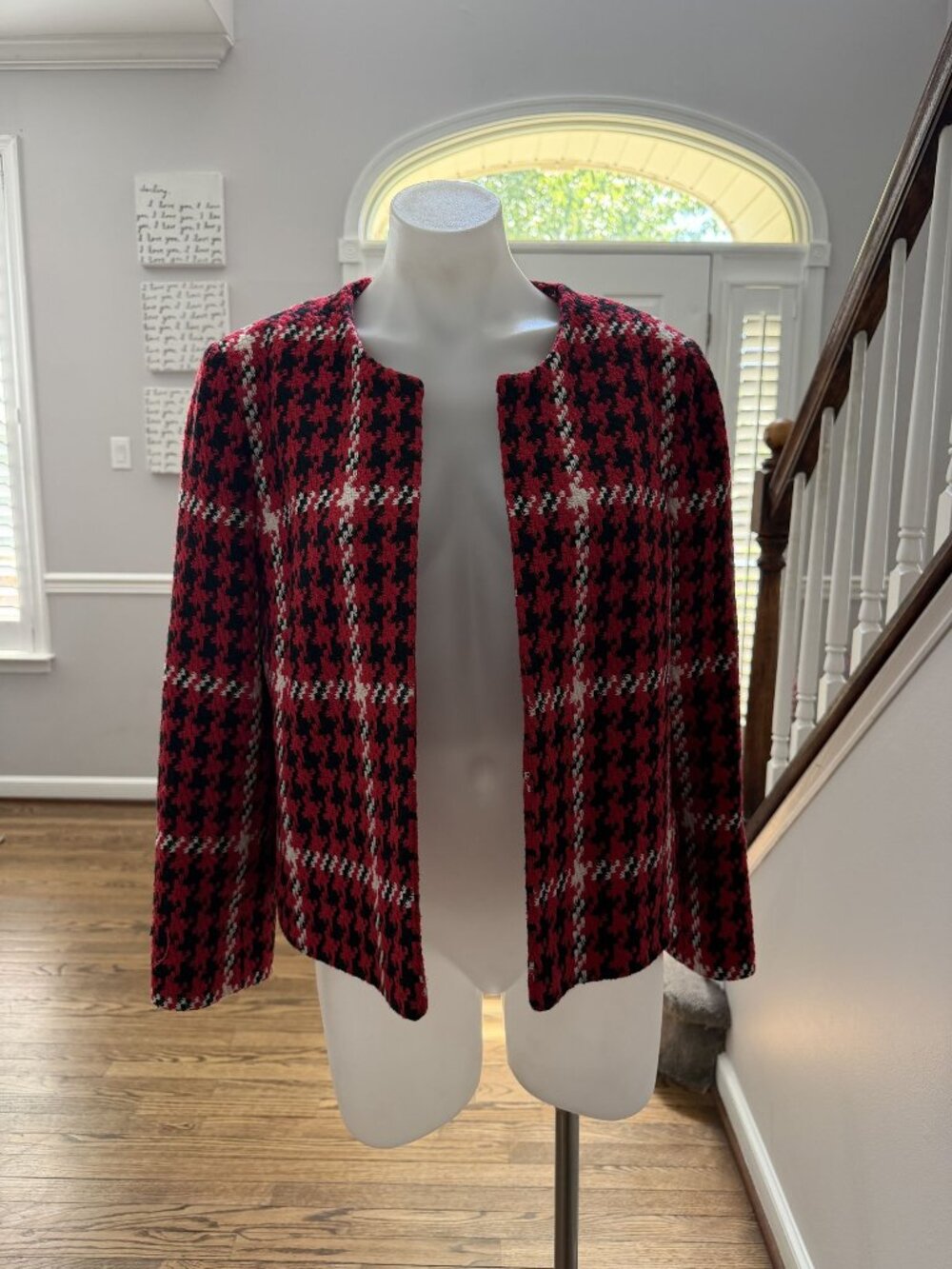 HELENE london red blazer excellent condition size Large